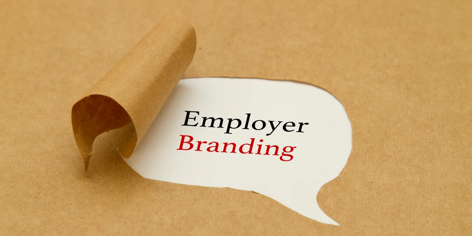 Sprechblase mit Schriftzug "Employer Branding"